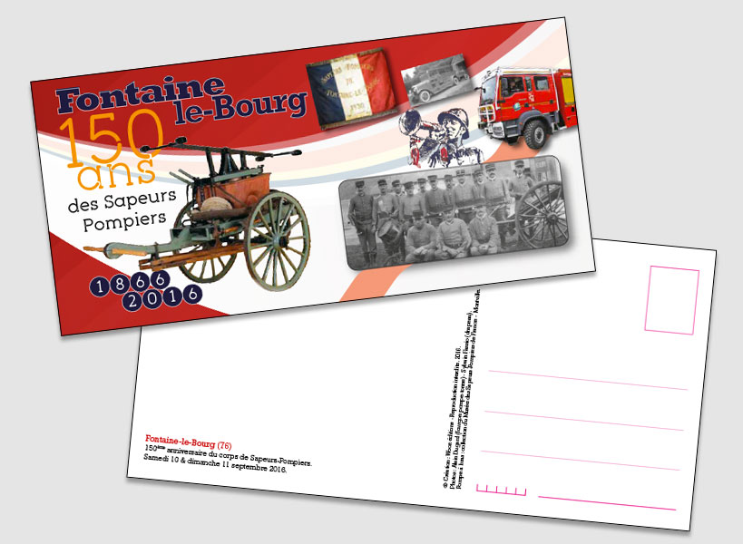 Carte postale Sapeurs Pompiers